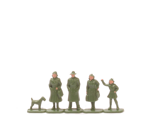 Stehende Figuren mit Hund - Form C, resedagrün - 880/8c