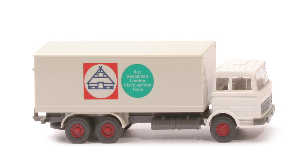 MB LP 2223 Koffer-LKW - Aus deutschen Landen, FH weiß, Koffer grauweiß - 450/10l