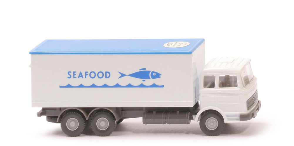 MB LP 2223 Koffer-LKW - Seafood, Dach signalblau - 450/19a