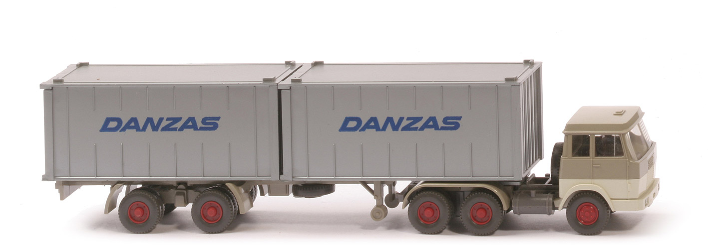 Hanomag-Henschel Container-Sattelzug - Danzas, 2 x 20 ft , silbern - 521/11e