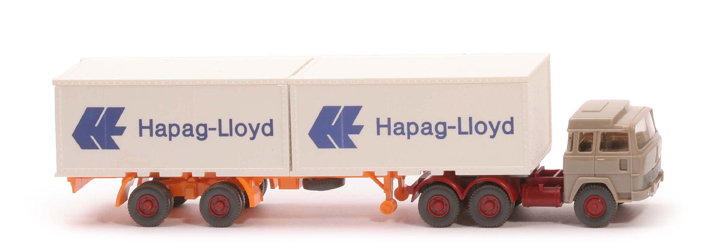 Magirus 235 D Container-Sattelzug - Hapag-Lloyd 2 x 20 ft , graubeige - Hapag-Lloyd 2 ?