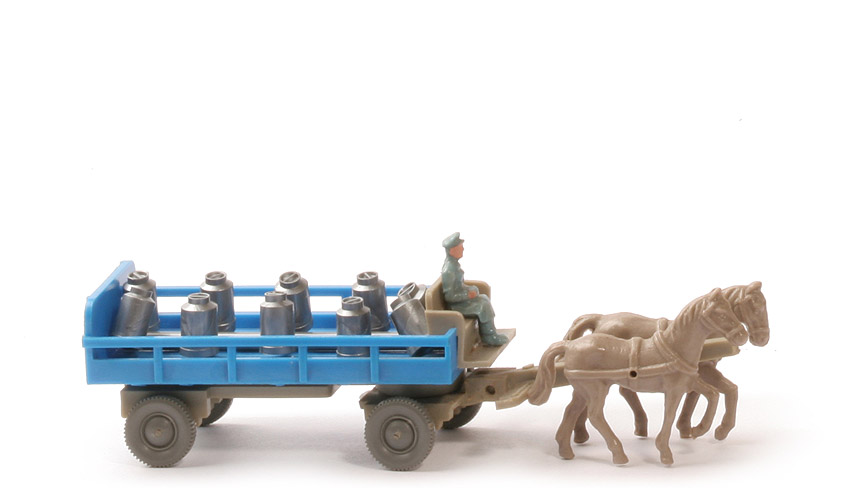 Pferdewagen Rollachser - himmelblau, CH hellolivgrau - 572/8d
