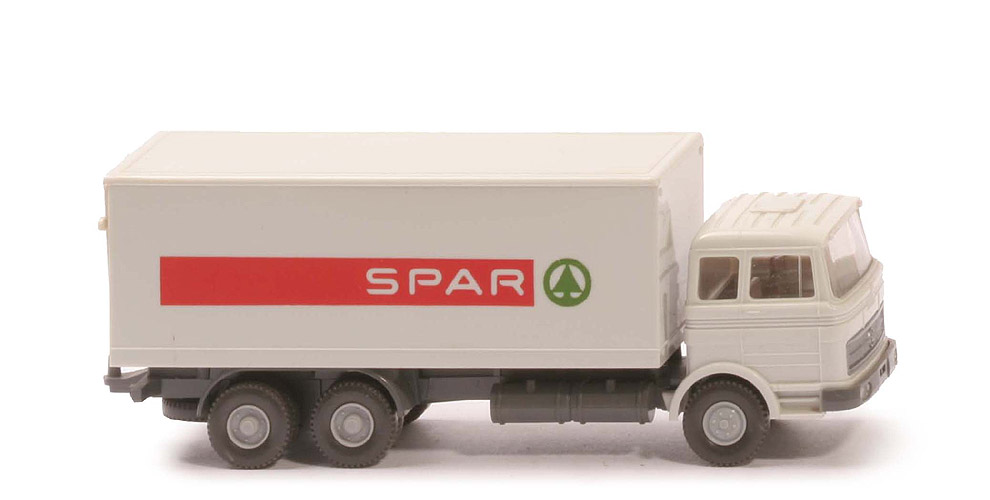 MB LP 2223 Koffer-LKW - SPAR,  altweiß, Ladebordwand grauweiß - 450/8 ?
