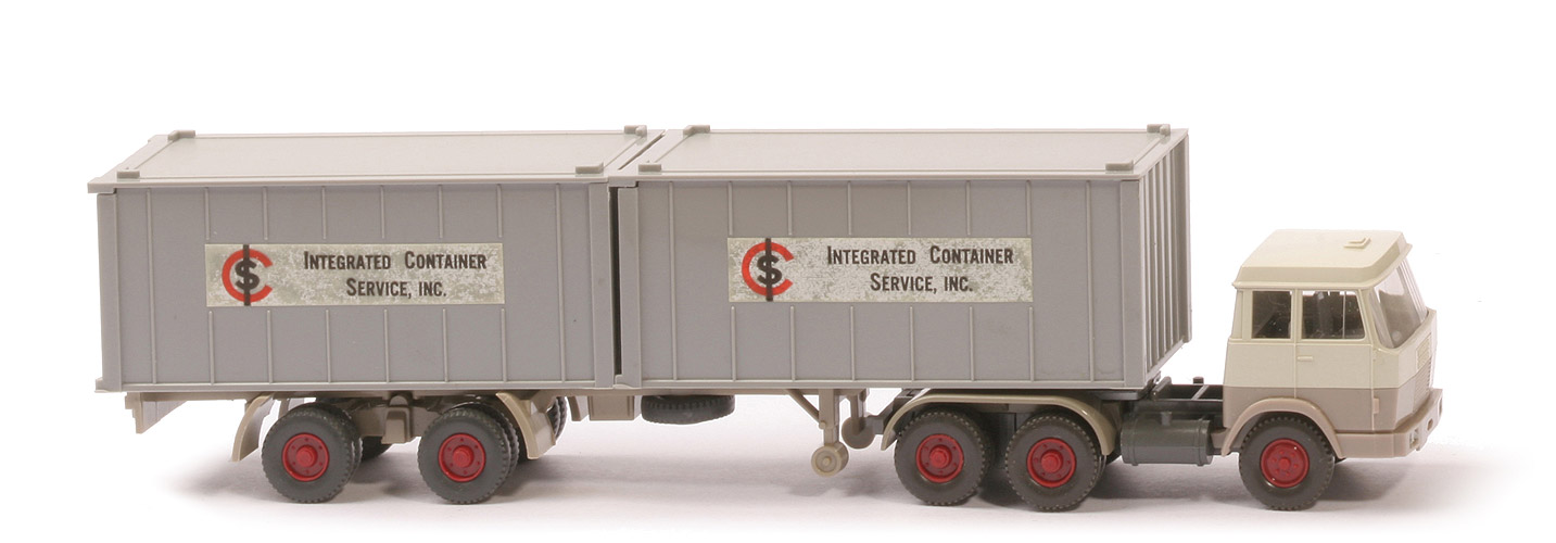 Hanomag-Henschel Container-Sattelzug - ICS 2 x 20 ft , platingrau - ICS (2) c