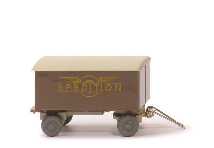 Kofferanhänger Flügelrad - Koffer blassbraun, CH, Dach hellgelbgrau, o. BP - 541/5