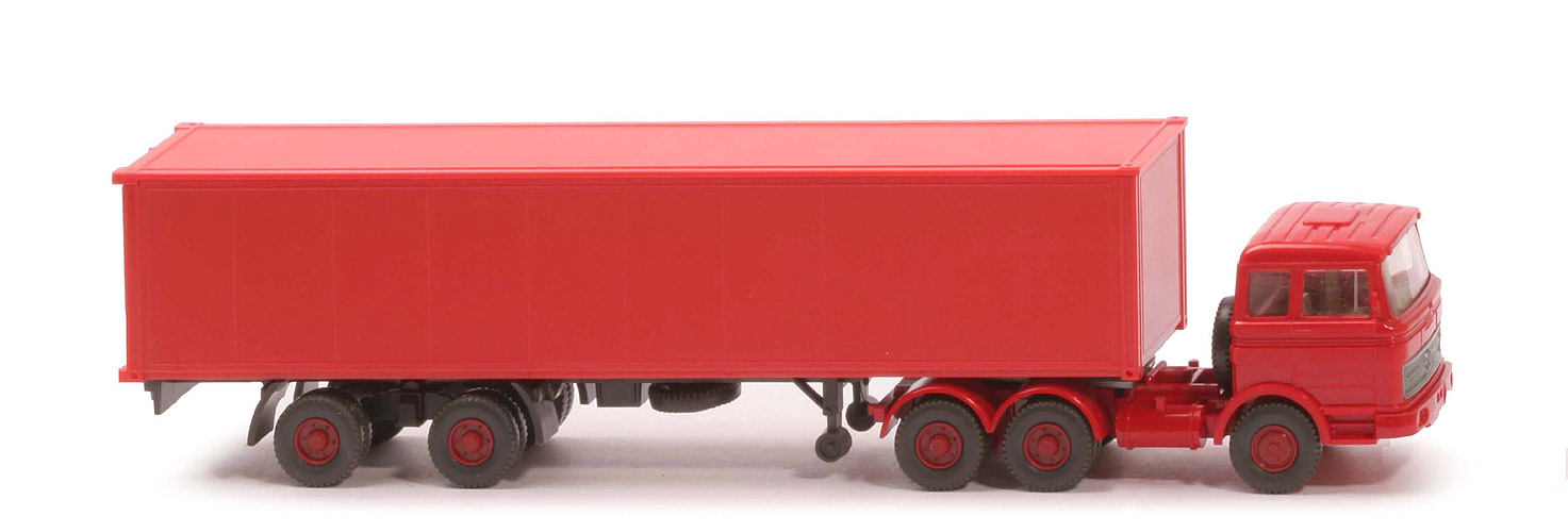 MB LPS 2223 Container-Sattelzug - Schieder unbeschriftet - Container orangerot - Schieder ~