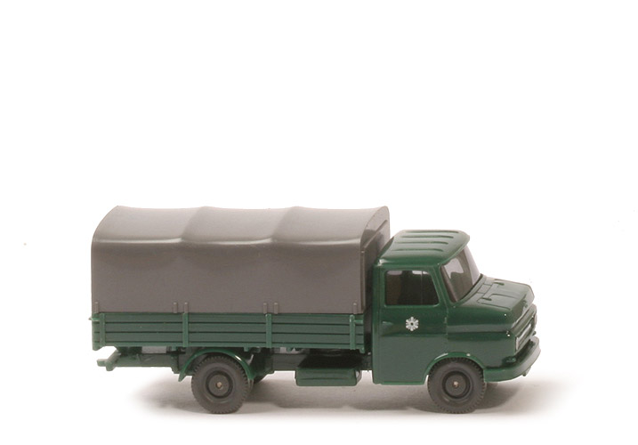 Opel Kurzhauber Pritsche (Haube gerade) - kieferngrün, Stern als Druck - 1035/4e
