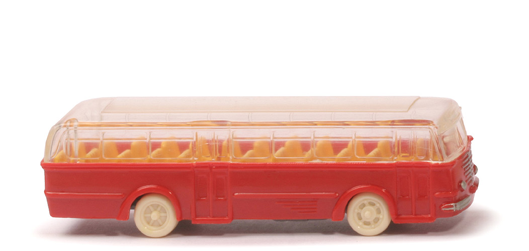 Büssing Trambus - alte Form, Fenster gewinkelt, orangerot, CH basaltgrau - 720/1b