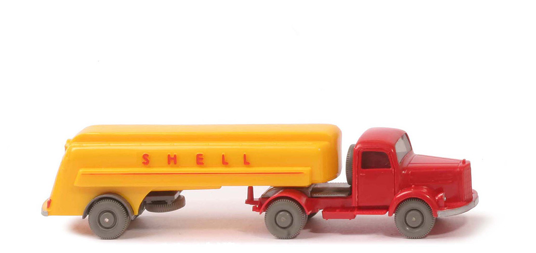 MB L 3500 S Alter Tanksattelzug - Shell, ZM rot, Blinker - 800/22a