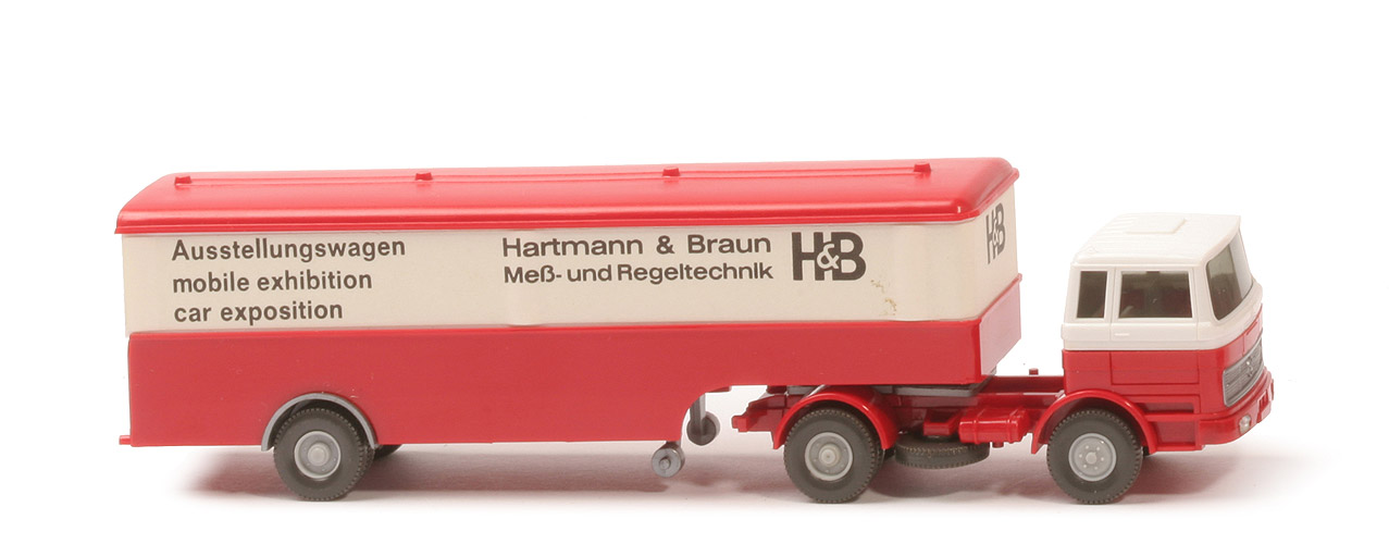 MB LPS 1620 Großer Koffer-Sattelzug - HB rot, großer KöBo - Hartmann & Braun 2