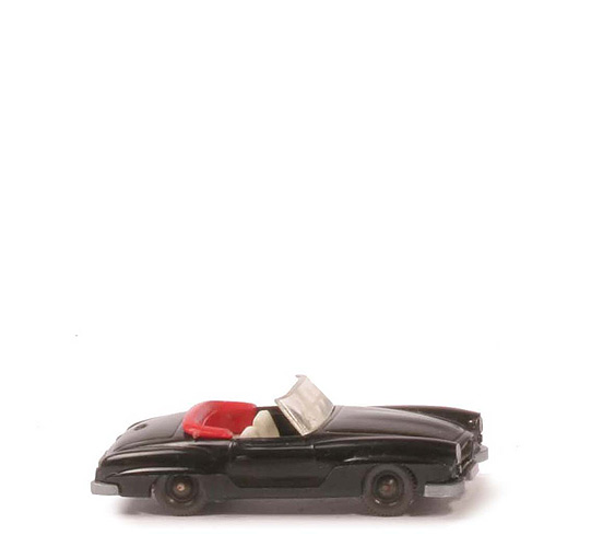 Mercedes 190 SL Cabrio - schwarz,  AH längs versetzt offen - 250/5m