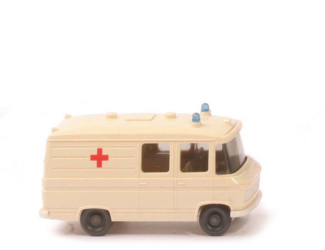 MB L 406 Rettungswagen - creme, ohne Fanfaren, mit Lkr - 278/2a