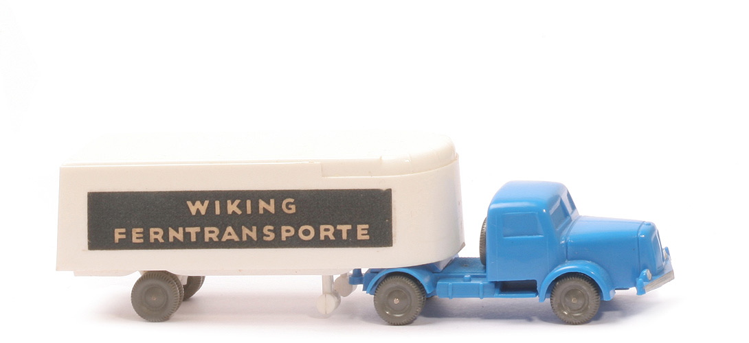 Henschel Alter Kühlsattelzug - Ferntransporte, ZM himmelblau, Aufl. weiß - 520/10c