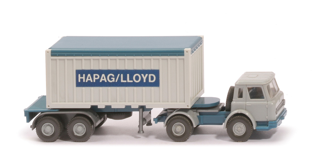 IH Container-Sattelzug 20 ft - Hapag-Lloyd Auflieger azurblau - Hapag-Lloyd 13