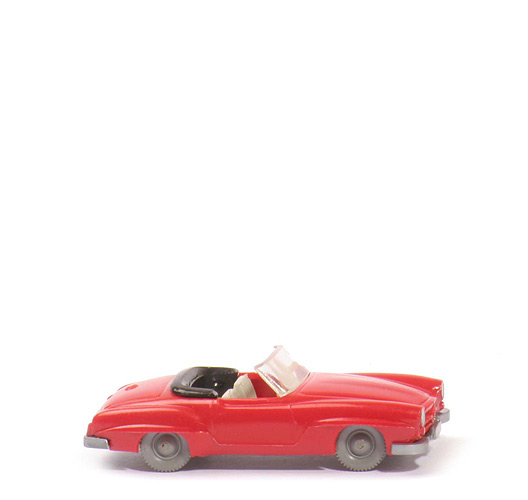 Mercedes 190 SL Cabrio - rot, Nrn-Schild am CH, AH mittig offen - 250/4e