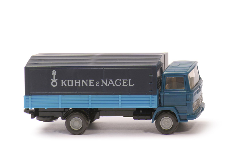 MB LP 1317 Pritsche, Kühne & Nagel - FH capriblau, PR lichtblau, Plane stahlblau - 437/2a