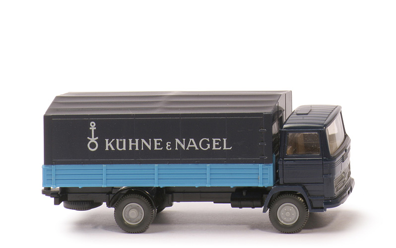 MB LP 1317 Pritsche, Kühne & Nagel - FH helles stahlblau, PR lichtblau, Plane stahlblau, m. Lkr - 437/3