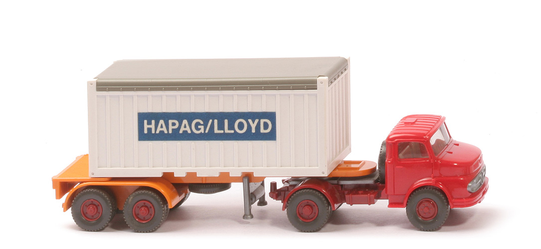 MB LS 1413 Container-Sattelzug 20 ft - Hapag-Lloyd OT, FH rot, Cont. weiß - Hapag-Lloyd (1413) ?