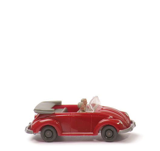 VW Käfer Cabrio mit Hörnern - weinrot - 33/6z10