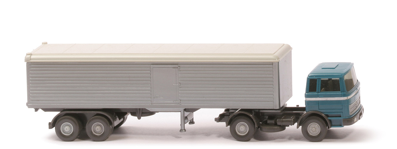MB LPS 1620 Großraum-Sattelzug - Stütze starr - azurblau / anthrazit - 524/2c - ee