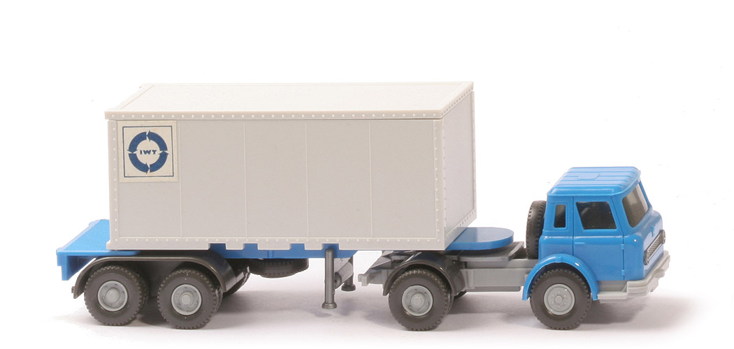 IH Container-Sattelzug 20 ft - IWT Aufkleber, ZM himmelblau/silbergrau - 525/5b