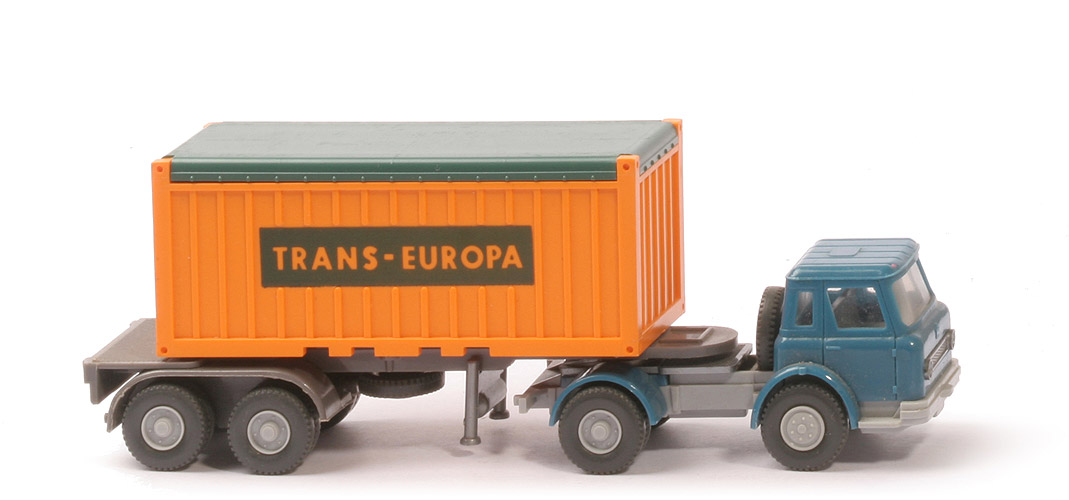 IH Container-Sattelzug 20 ft - OT Trans-Europa, ZM azurblau/silbergrau - 526/11b