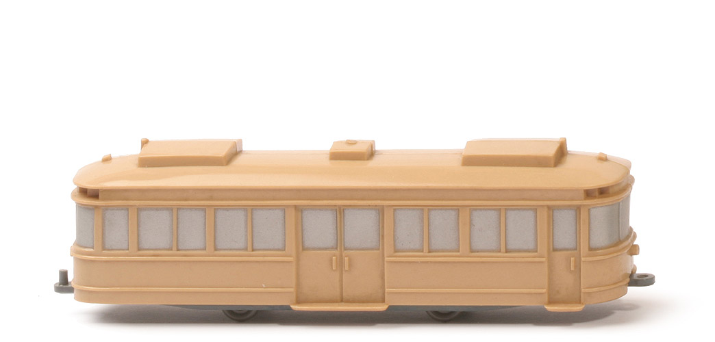 Straßenbahn 2-Achs-Anhänger uv - beige, CH mischgrau - 681/1a