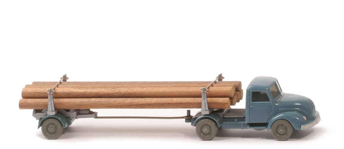 Magirus S 3500 Langholztransporter - FH, CH mattgraublau - 390/1a