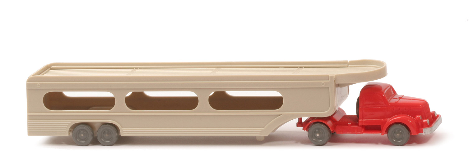 White PKW-Transporter - ZM orangerot, Aufl. hellelfenbein - 580/1 ?