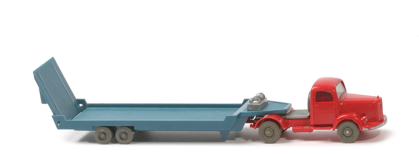MB L 3500 S Alter Tieflade-Sattelzug - Zugm. rot, AH offen - 490/7d