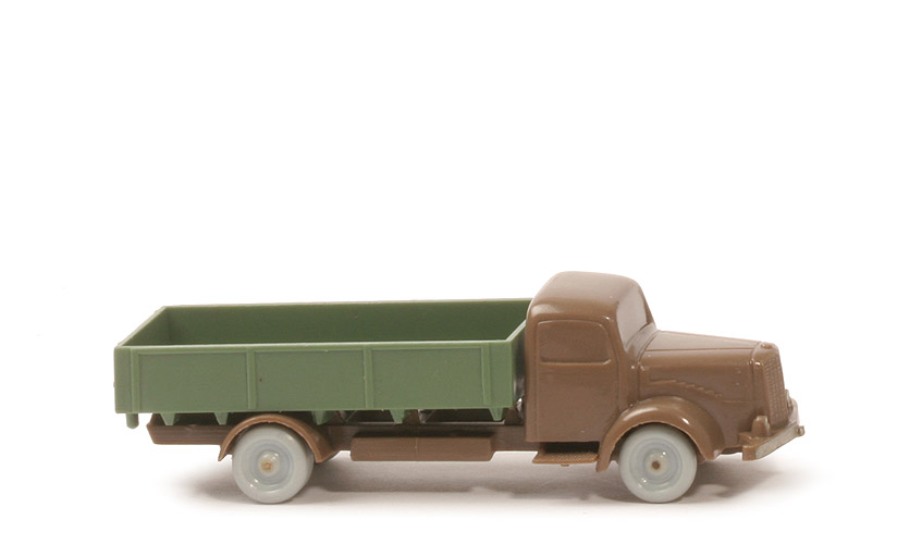 MB L 5000  uv Pritschen-LKW - FH, CH blassbraun , PR dunkelmaigrün - 430/7g ~