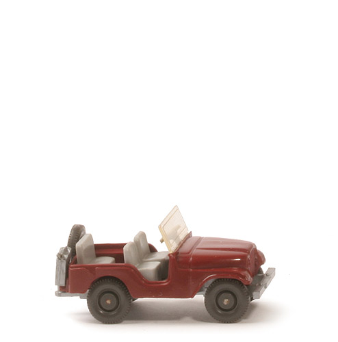 Jeep, Haube gerundet - rotbraun, CH silbern, BP WM, Germany - 11/3b