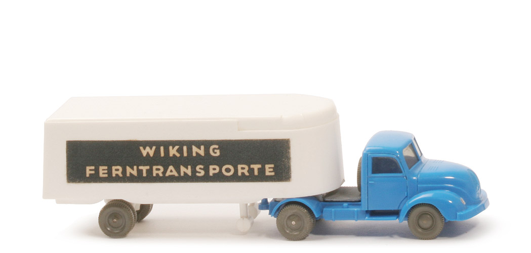 Magirus S 3500 Alter Kühlsattelzug - Ferntransporte - ZM himmelblau, Aufl. weiß - 520/18 ?