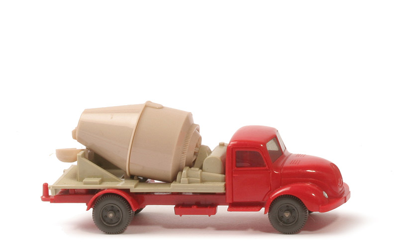 Magirus S 3500 Betontransporter - o. Blinker, Tr. rotelfenbein, Aufb. hellgrünbeige - 532/6 ?