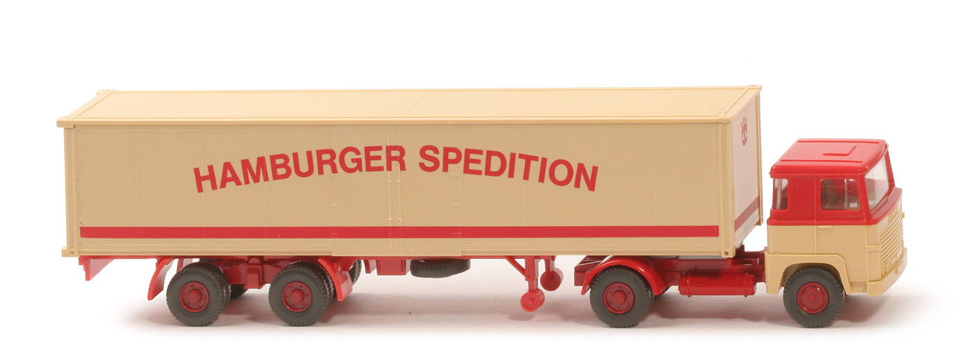 Scania 111  Koffer-Sattelzug - Hamburger Spedition ohne Lkr/Sp - 512/4b