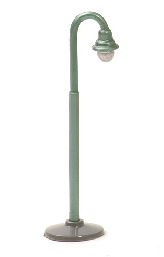 Bogenlampe - grünmetallic, Sockel basaltgrau - 930/1b