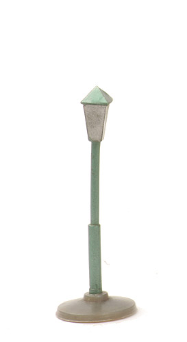 Straßenlaterne - grünmetallic, Sockel mischgrau - 920/1b