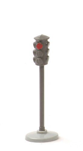 Neue Verkehrsampel - Ampel basaltgrau, Sockel lichtgrau - 900/3c