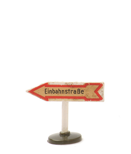 Verkehrszeichen (Typ 1) - Einbahnstraße nach links, 35 mm, Abziehbild, ohne Herstellerzeichen - 1000/1