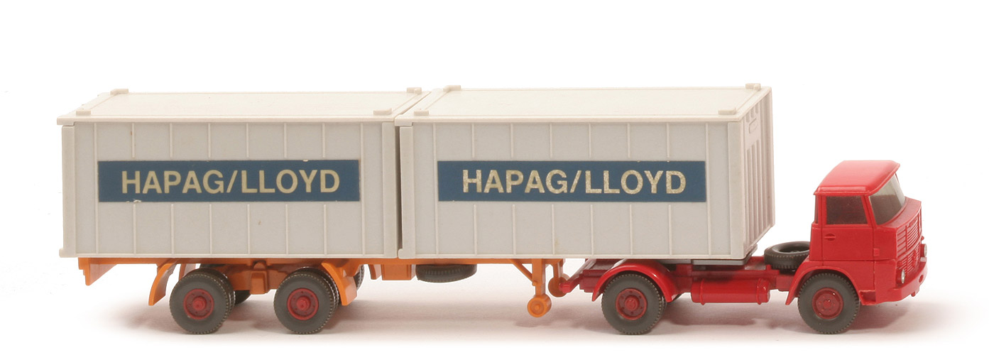 Henschel HS 16 Container-Sattelzug - Kabine rot, Bolzen dünn - Hapag-Lloyd - ?