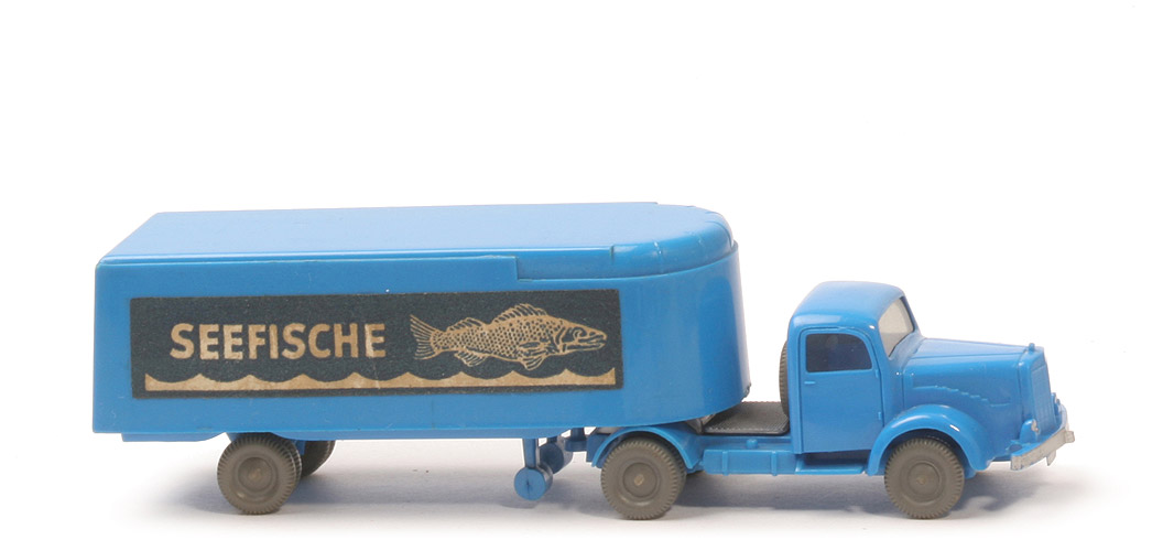 MB L 5000 S Alter Kühlsattelzug - Seefische alt - himmelblau / himmelblau - 520/17b