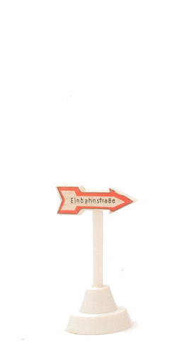 Verkehrszeichen (Typ 3) - Einbahnstaße rechts, hoher Sockel - 1000/4