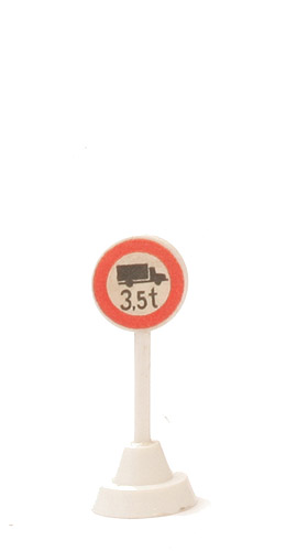 Verkehrszeichen (Typ 3) - Gesperrt für Lkw über 3,5 t, hoher Sockel - 1000/4