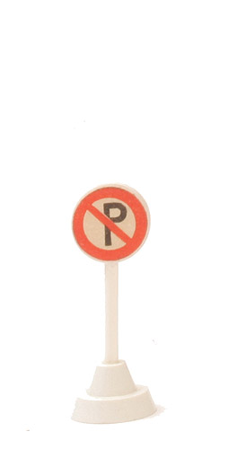 Verkehrszeichen (Typ 3) - Parkverbot, hoher Sockel - 1000/4