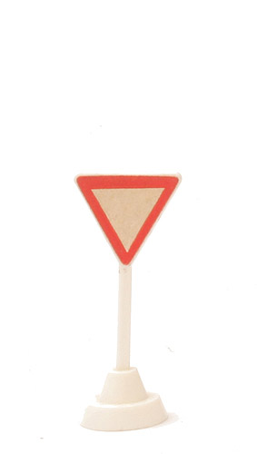 Verkehrszeichen (Typ 3) - Vorfahrt achten, hoher Sockel - 1000/4