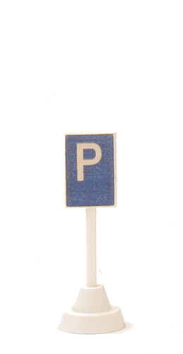 Verkehrszeichen (Typ 3) - Hinweis: Parkplatz, hoher Sockel - 1000/4