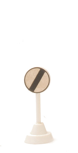 Verkehrszeichen (Typ 3) - Ende Geschwindigkeitsbegrenzung, hoher Sockel - 1000/4