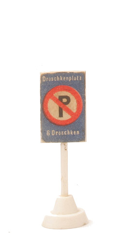 Verkehrszeichen (Typ 3) - Hinweis: Droschkenplatz, hoher Sockel - 1000/4