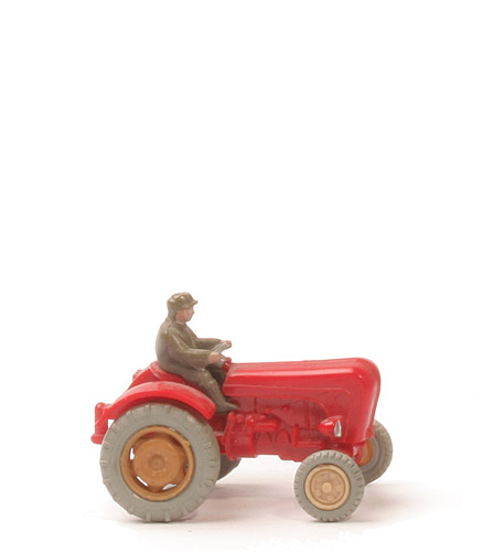Porsche-Schlepper - rot, Räder durchbrochen - 386/2b