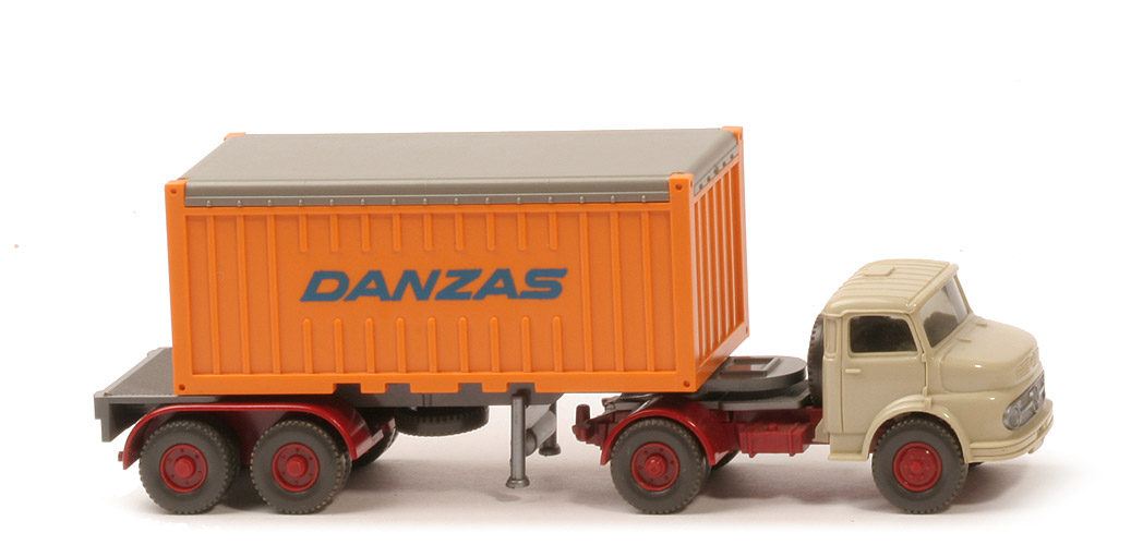 MB LS 1413 Container-Sattelzug 20 ft - Danzas OT, FH hellgelbgrau - 526/5c
